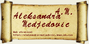 Aleksandra Međedović vizit kartica